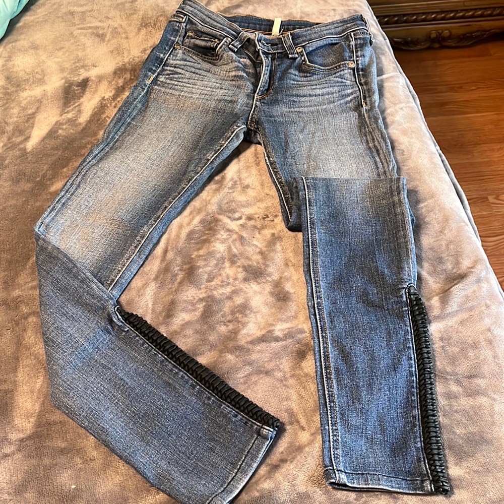 Rag & bone braided leather jean